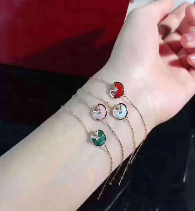 

Other Bracelets New S925 Sterling Silver Amulet Bracelet flying saucer agate fritillary fashionable Tiktok net red lady gift4790614