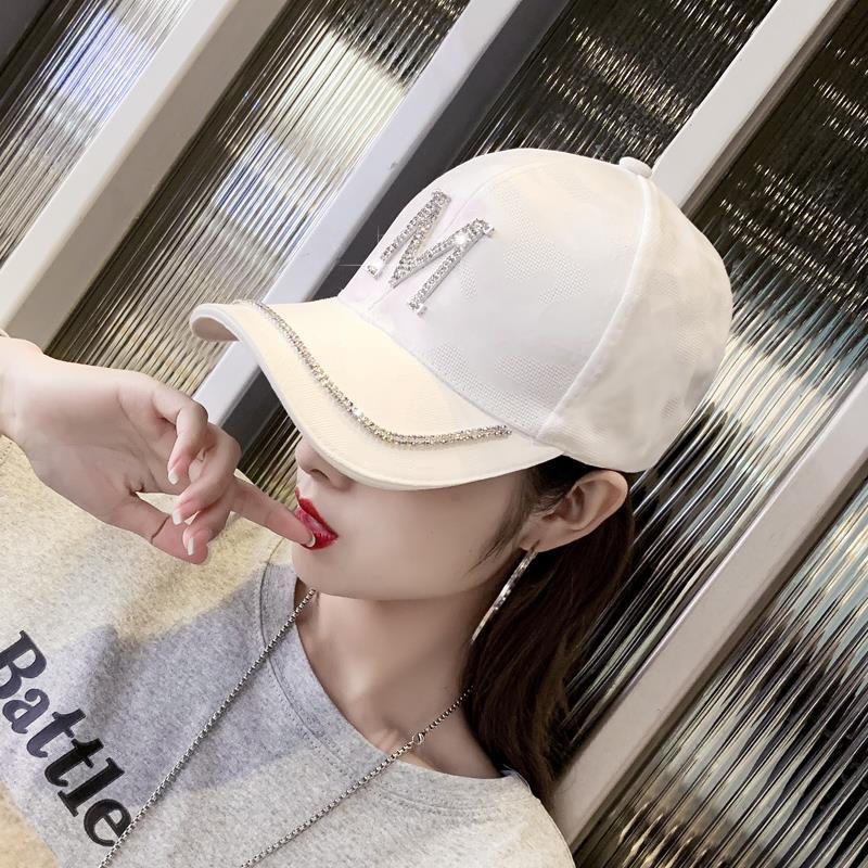 

New fashionable duck tongue hat Versatile sunshade and sunscreen m letter hat Women's fashionable outdoor sun hat Summer baseball cap, No box
