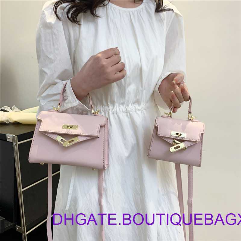 

Designer Hremm Kelys's Evening Bags for outlet 2023 New Single Shoulder Crossbody Small Mini Women's Lipstick Makeup Large and Have real Logo, Pink