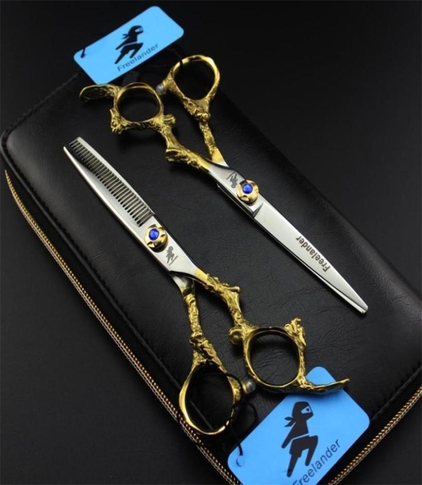 

nonslip Japan Steel 440C Barber Hairdressing Scissors 6 in Salon Cutting Shears Thinning Professional Hair 2202221300330