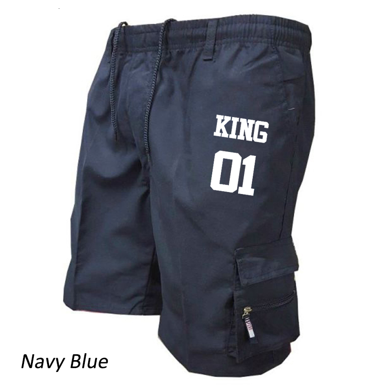 

Men's Shorts Men's Fashion King Printed Jogging Shorts Casual Summer Cargo Shorts Comfortable and Breathable Loose Boardshorts 230509, Black
