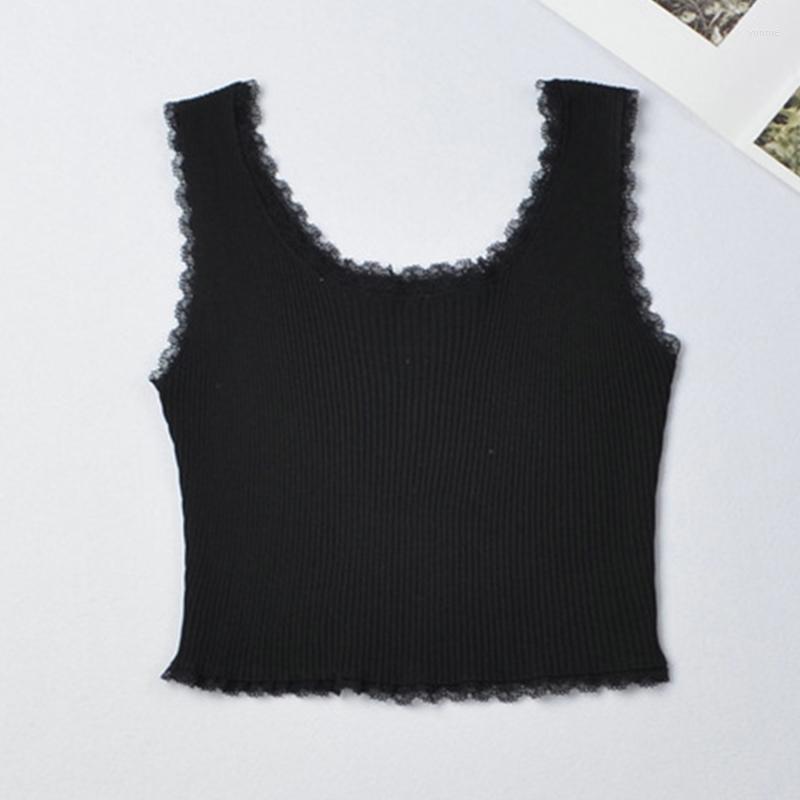 

Women's Tanks Summer 2023 Tank Tops Women Sexy Lace Up Crop Top For Basic Solid Square Neck Plain, White