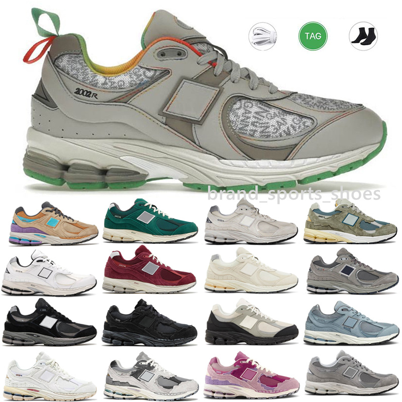 

2002R Casual Shoes Protection Pack Rain On Cloud Phantom Designer Athletic Sneakers Invincible x Hoolywood Grey OG 2002 R Salehe Bembury Trainers Runners, Color #17
