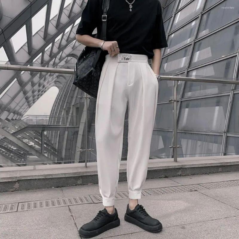 

Men' Pants 2023 Brand Clothing Men' High Quality Casual Trousers Male Fashion Business Suit Loose Harlan Blazer Stereo Design, Black