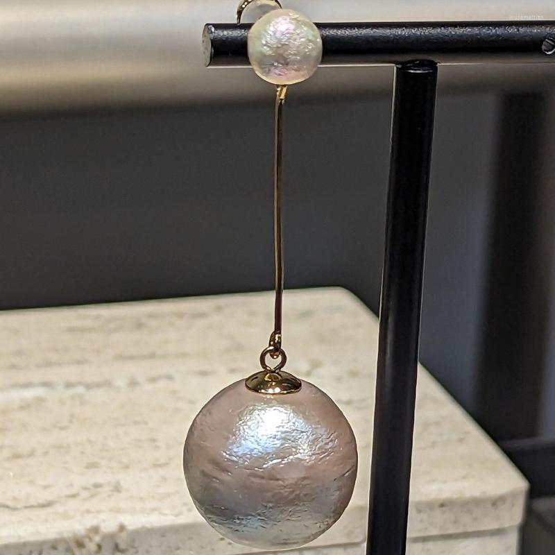 

Dangle Earrings Amorita Boutaique Ab Pearl Wool Big Ball Fashion Drop Earring Gold Plated Jewelry