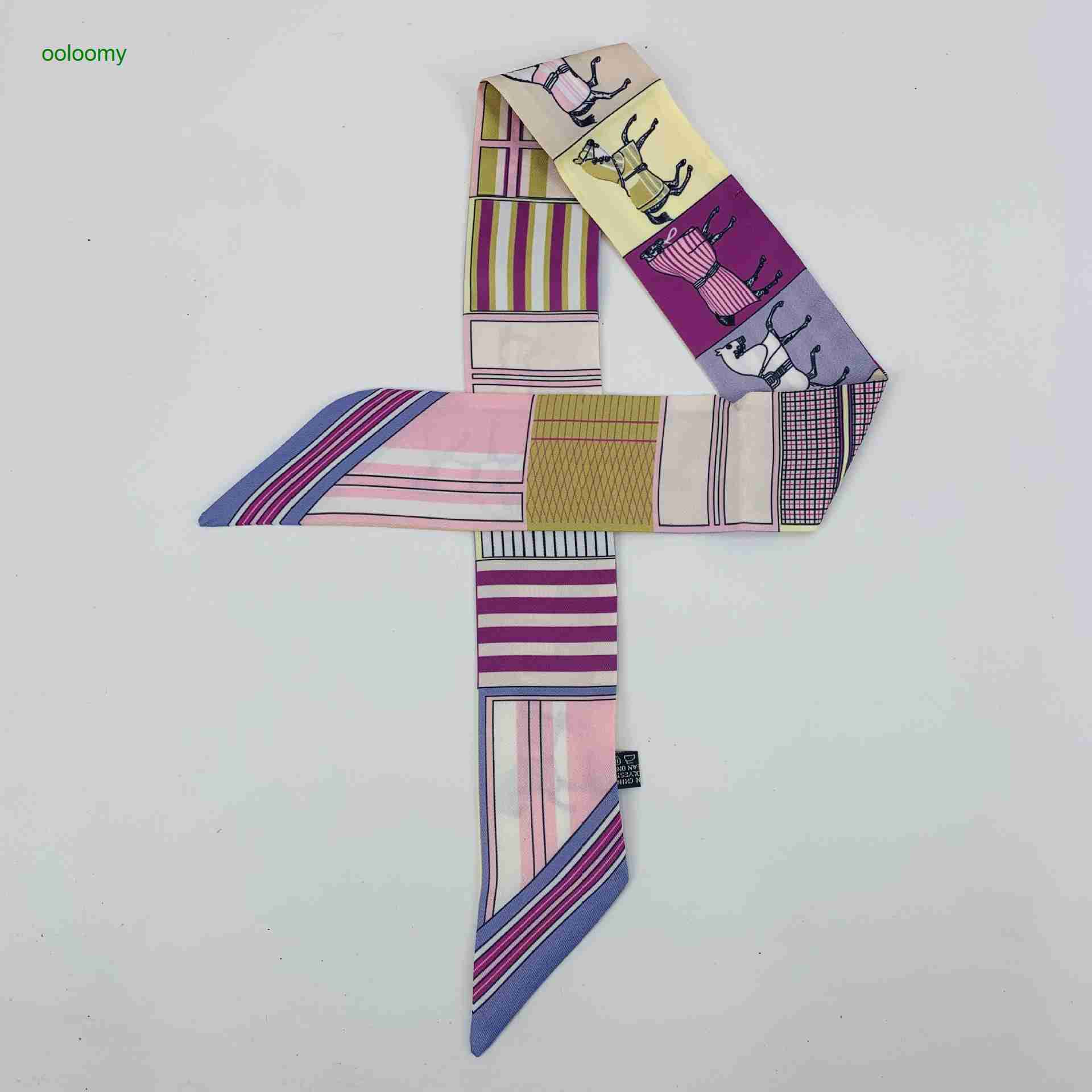 

Hemres Designer Cravat New Printed Strip Scarves Tied to Bags Handles Ribbons Hair Bands Fashionable Decorative QE62