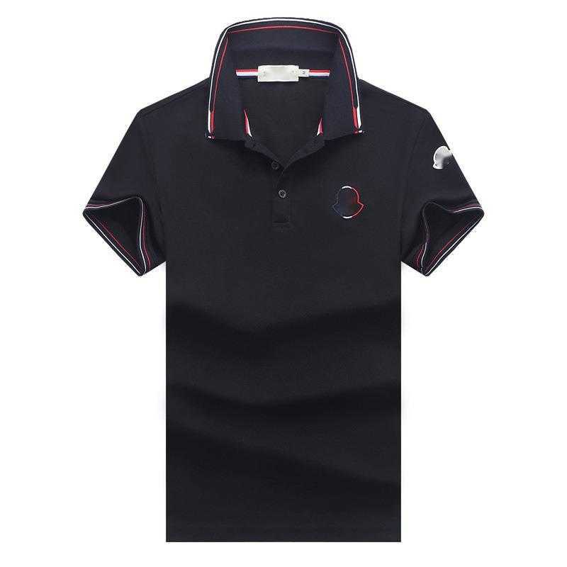 

Designer men's polo shirt classic hot models brand casual double bead ground cotton business lapel embroidered collar short-sleeved high-grade men's short-sleeved, Red