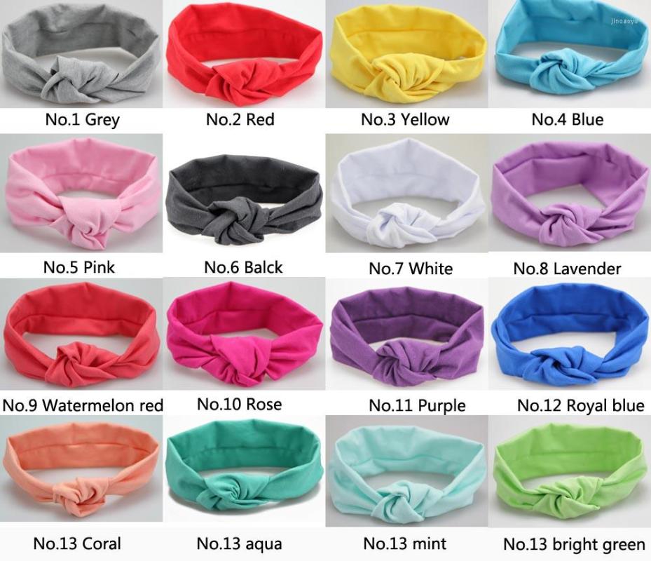 

Hair Accessories 16 Colors Retail Chirdens Cross Knot Head Wear Turban Headband Born Ornaments, Black