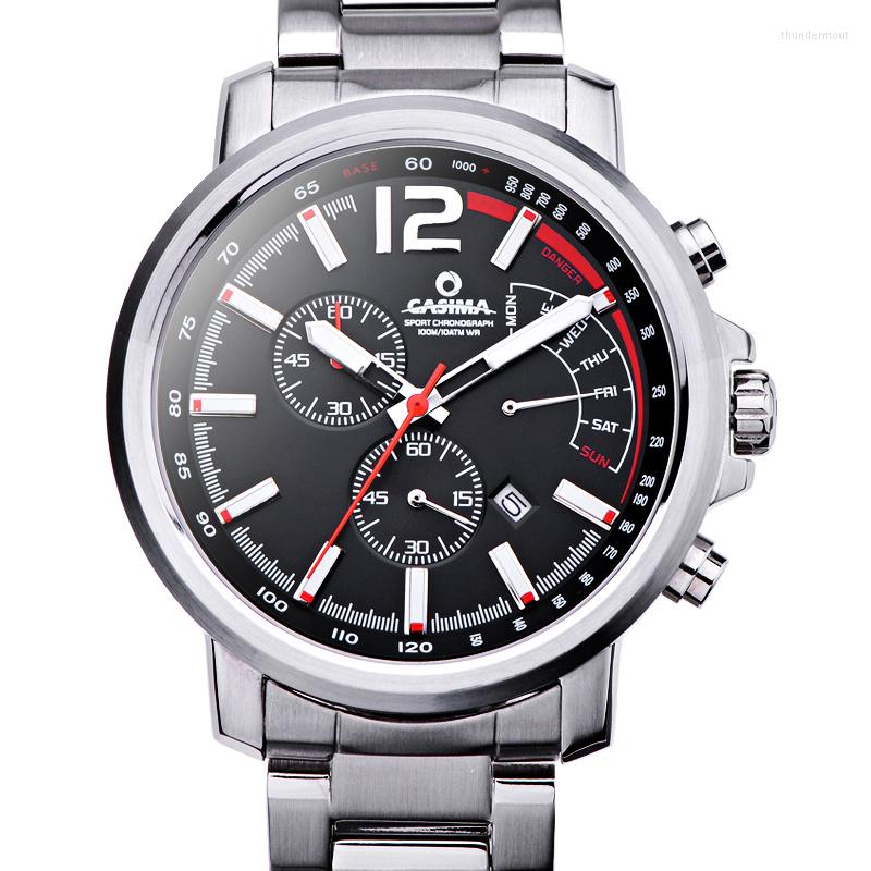 

Wristwatches CASIMA Fashion Casual Chrohograph Calendar Waterproof Stainless Steel Leather Watch Band Men's Sports Watches 8305, St 8305 s7