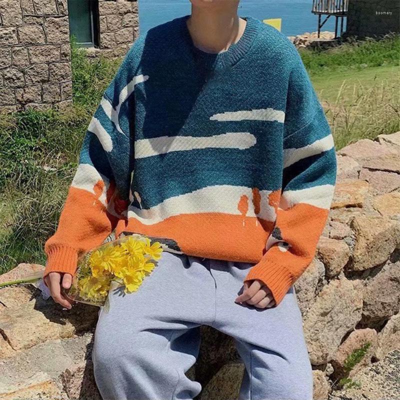 

Men's Hoodies Stylish Men Sweatshirt Long Sleeves Loose Cold-proof Winter Sweater Elastic For School, Blue