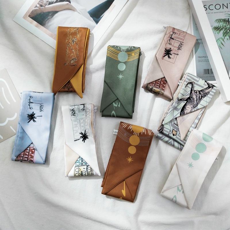 

Scarves 2023 Summer Scarf Female Literary Long Narrow Adornment Joker Small Belt Hair Ribbon For Women