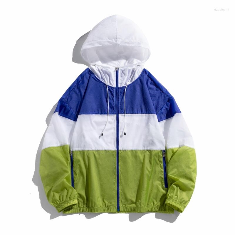 

Men's Jackets Summer Men Long Sleeve Hooded Jacket Thin Tops Fishing Military Tactical Coats Korean Fashion Outdoor Sports Casual Loose, Green