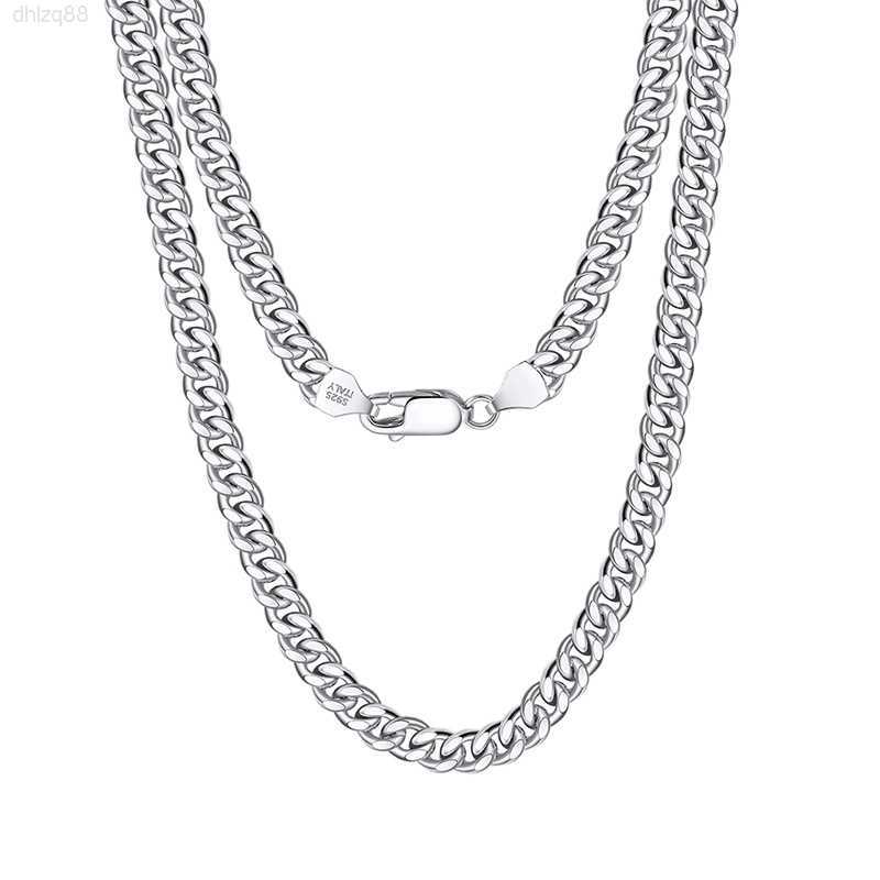 

Rinntin Sc38 Silver Jewelry Cadena Colar 925 Sterling Silver Chain Men Thick Chain Necklace Cuban Link Chain