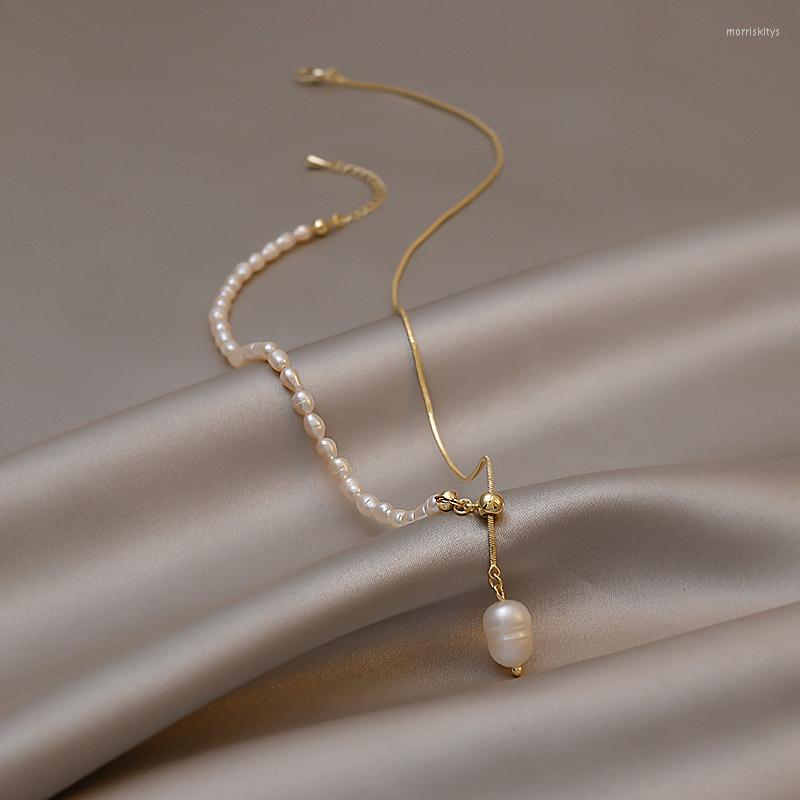 

Chains Design Pearl Necklace Simple Fashion Clavicle Chain Korean Freshwater Pendant Beautiful And Elegant For Women