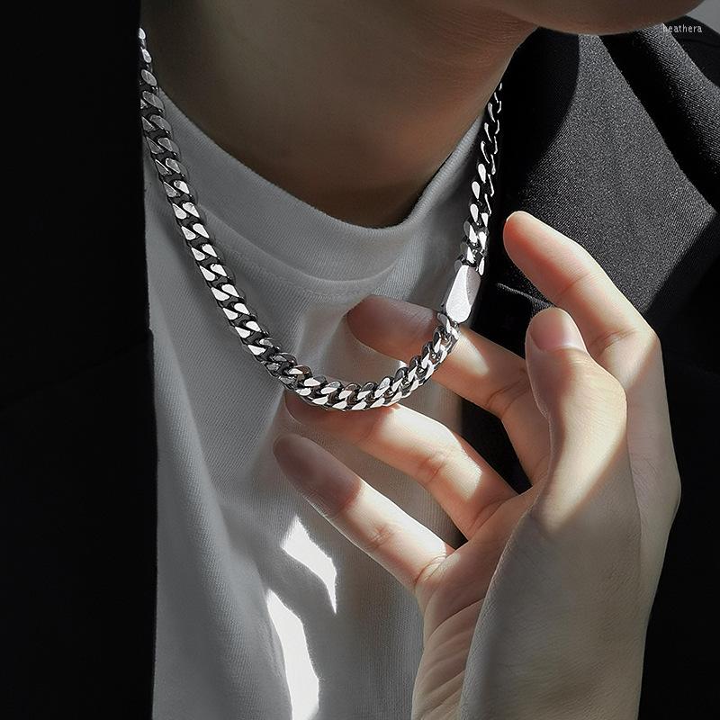 

Chains Cuban Men's Necklace Copper Trend Personality Hip-Hop Style Jewelry Oval Rough Wide Chain