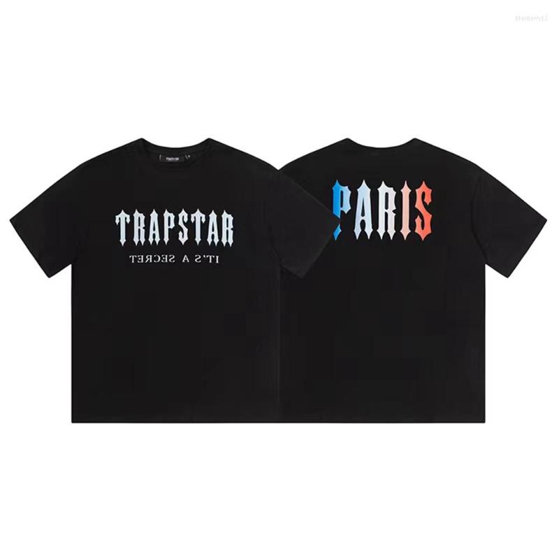 

Men' T Shirts Trapstar Spring Summer Men Women Shirt Gradient Color Alphabet Hip Hop High Street Casual Short Sleeve Tee