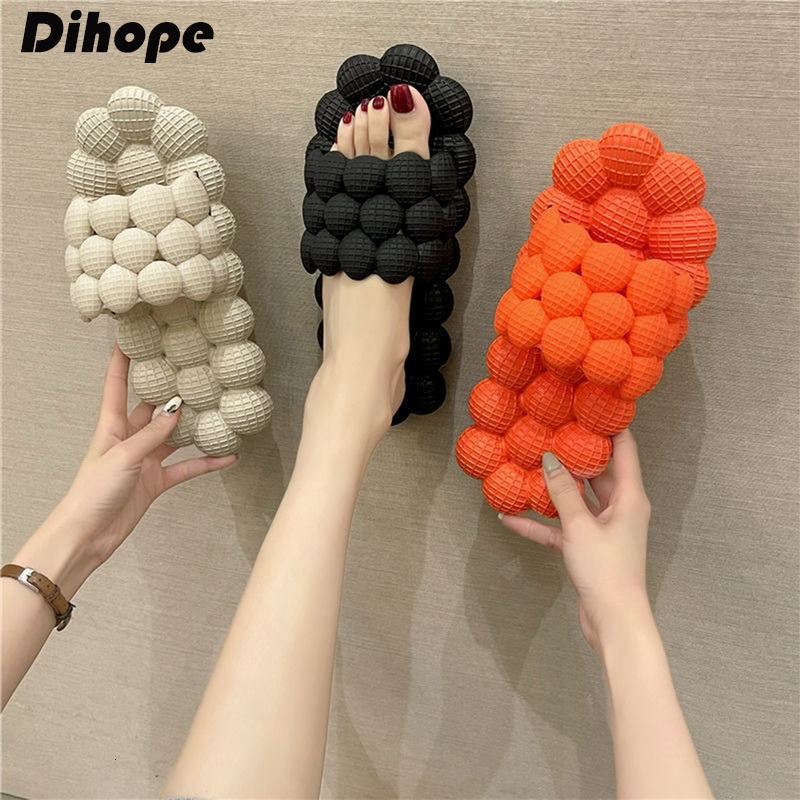 

Slippers Fashion Summer Bubble Slippers For Women Home Massage Bottom Shoes For Men And Women'S Sandals Beach Outdoor Flip Flops 230509, Apricot color