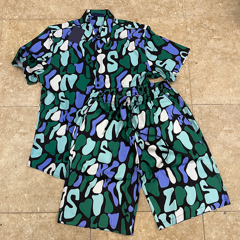 

Mens Designer Tracksuit Hawaii Floral Casual Shirts Men Slim Fit Short Sleeve Tshirt Men Beach Shorts, 08