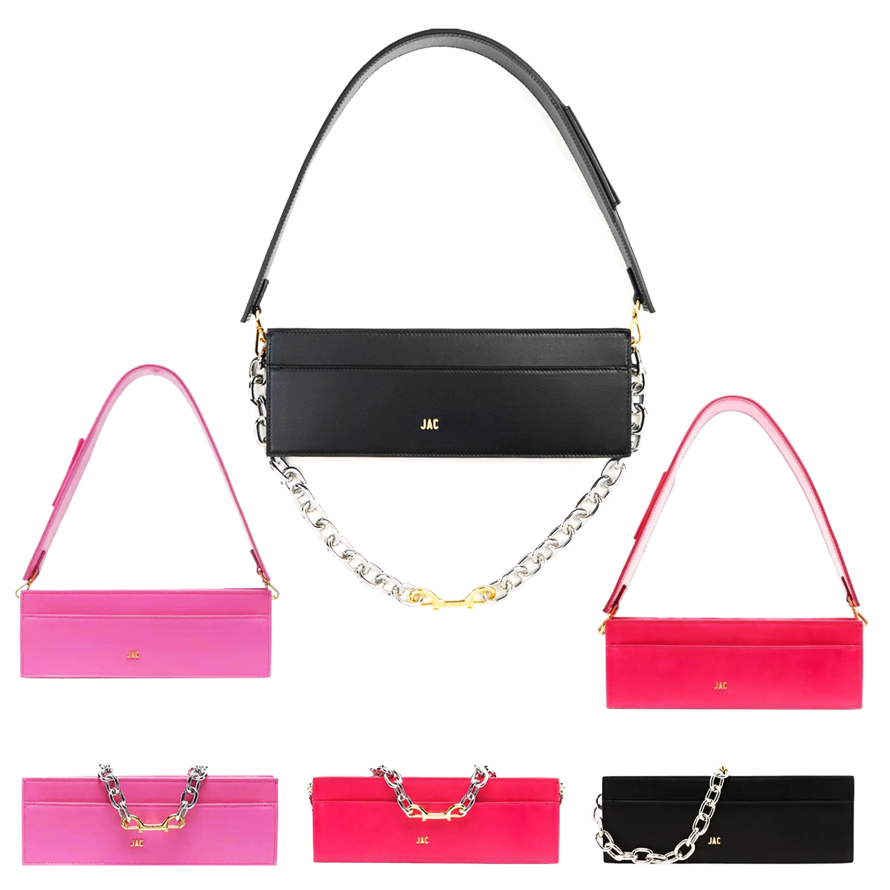 

handbag Large crossbody Underarm bag mens Luxury designer tote satchel bag gym Womens mini pochette white clutch Bags Metal logo chain Genuine Leather Shoulder bags, Black