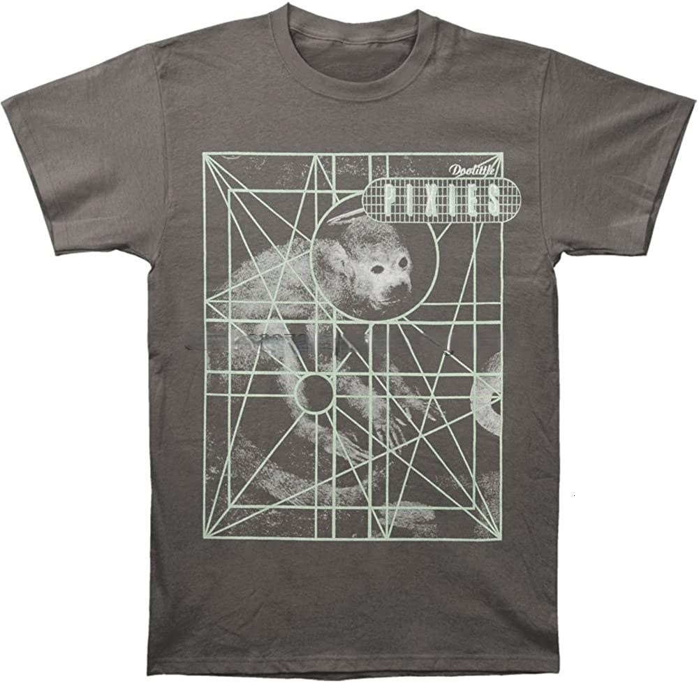 

Men's T-Shirts Pixies Men's Monkey Grid T-shirt Charcoal 230509, 0300245-red