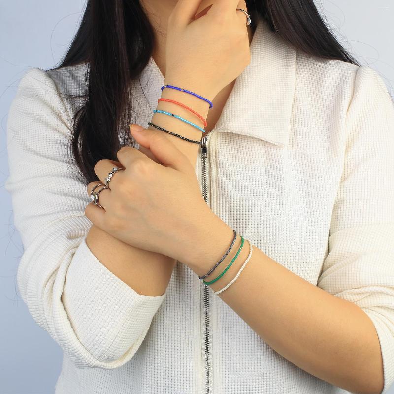 

Charm Bracelets KELITCH Imported From Japan Miyuki Women Handmade Seed Beaded Bangle Fashion Chain Charms Couple Jewelry Wholesale