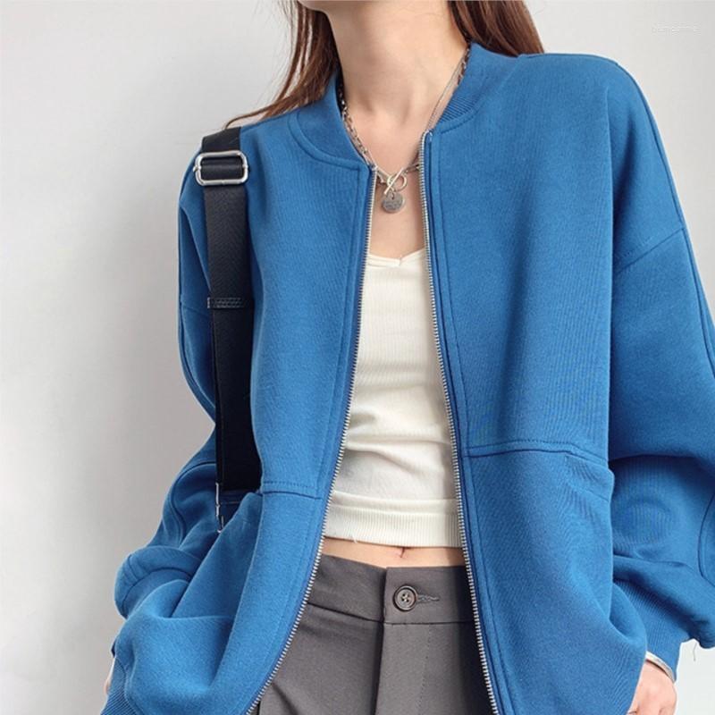 

Women's Jackets Women Solid Color Jacket Coats Spring Autumn Cotton Cozy Zipper Pockets Fashion Outwear Casual Simple Ladies 2023, Black
