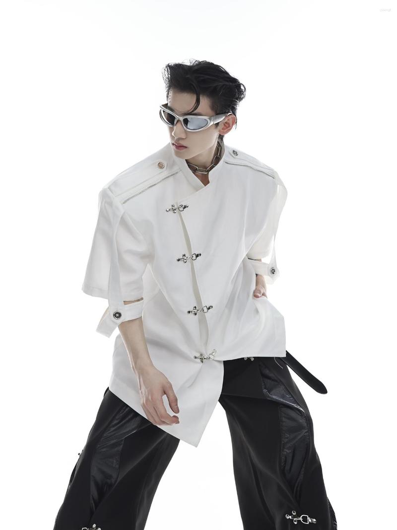 

Men's Casual Shirts Q04868 Fashion Men's 2023 Runway Luxury European Design Party Style Clothing, Black