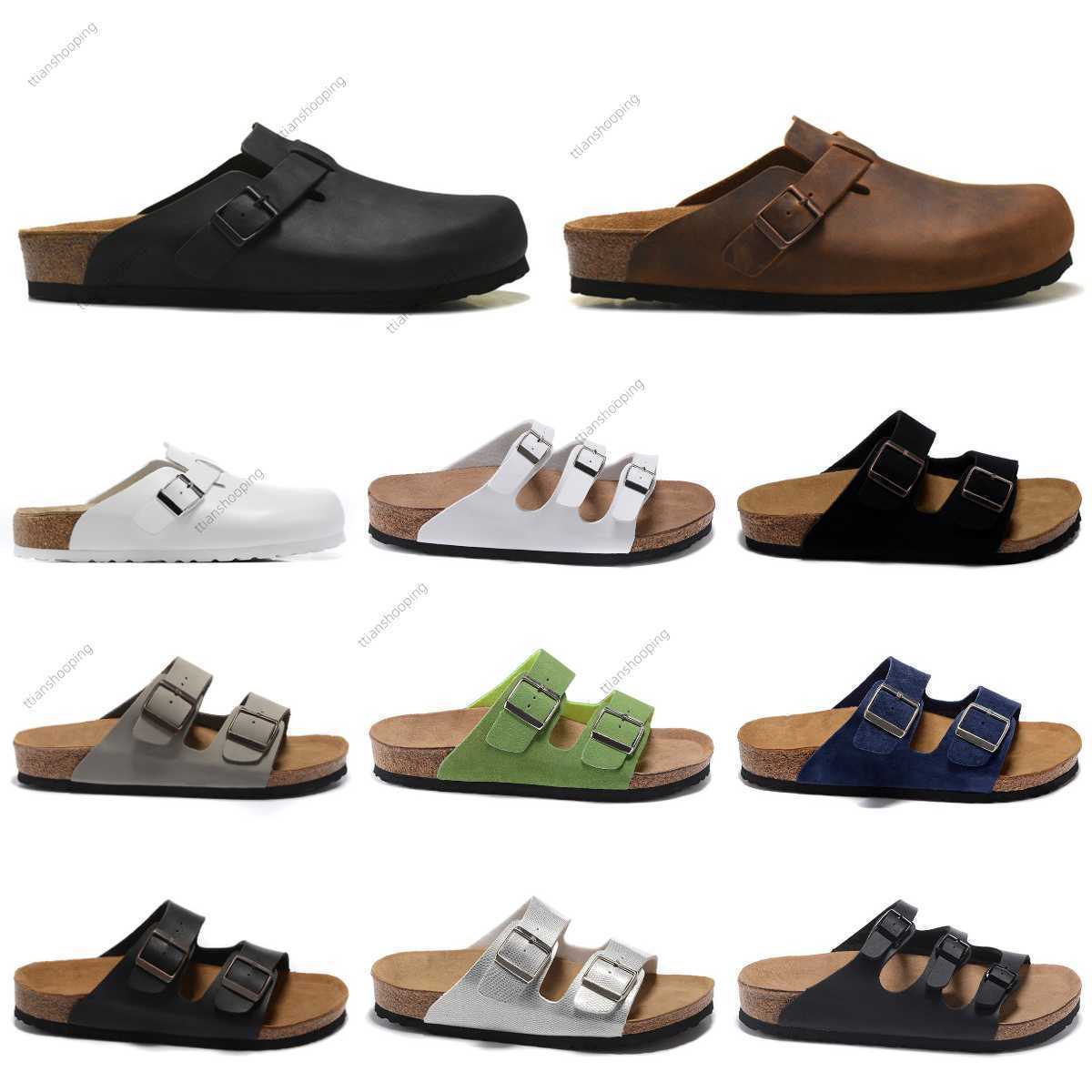 

BIRKENS TOCK Arizona Designer Sandals Men Women Microfiber Birko-Flor Slides Sliders Boston Soft Mules Footbed Clogs Indoor Pantoufle Flip Flop Slippers Shoes, 28