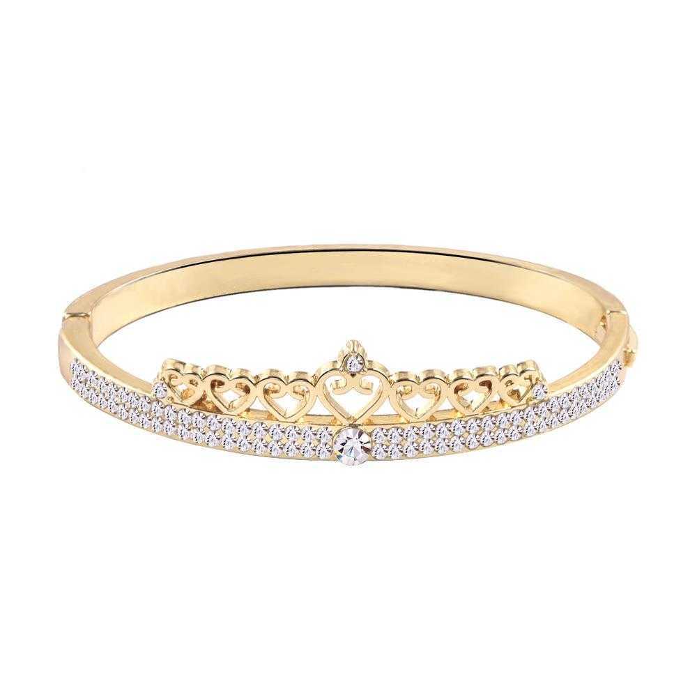 

Crown Bangle Wholesale Fashion Bracelet Vintage Women Jewelry Crystal Ornament