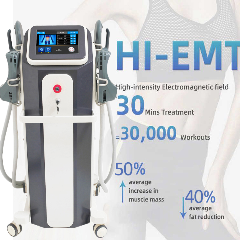 

Emslim neo rf tesla muscle stimulation equipment ems cellulite reduction hiemt skin rejuvenating machines 4 handle