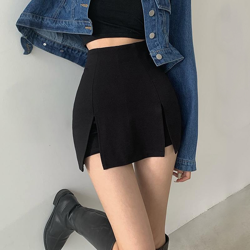 

Womens Shorts Sexy Split Skirt Office Ladies Suit Summer Black Mini Aline Pants High Waist Wide Leg 230508