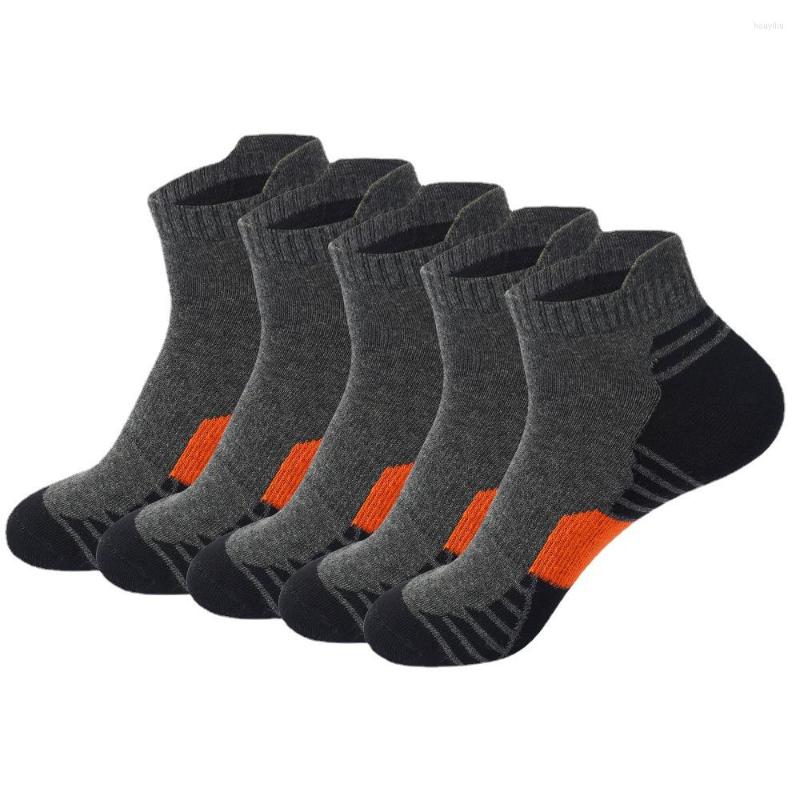 

Sports Socks 5pcs Men's Thin Mesh Soft Gym Running Low Top Cotton Sock Man Short Tube For Hiking Football Basketball, White
