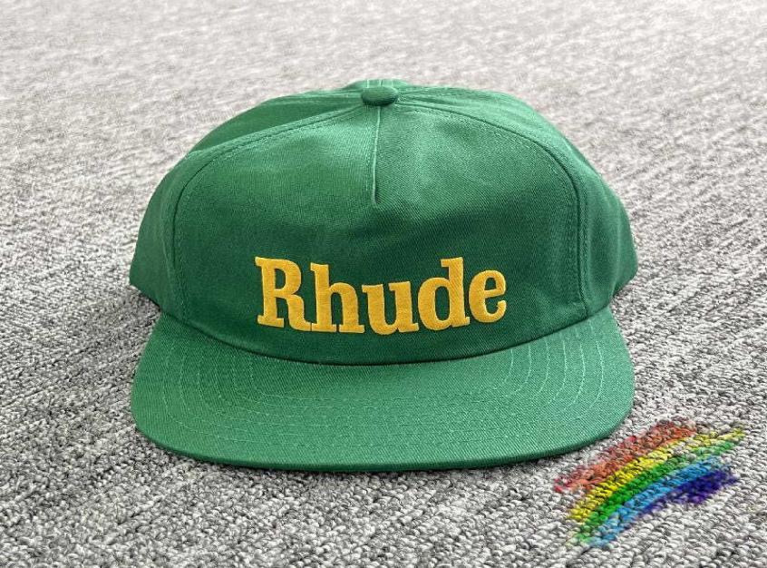 

Green Embroidery RHUDE Cap Men Women Vintage Rhude Cap Sun Screen Canvas Baseball Hat7837812, Red