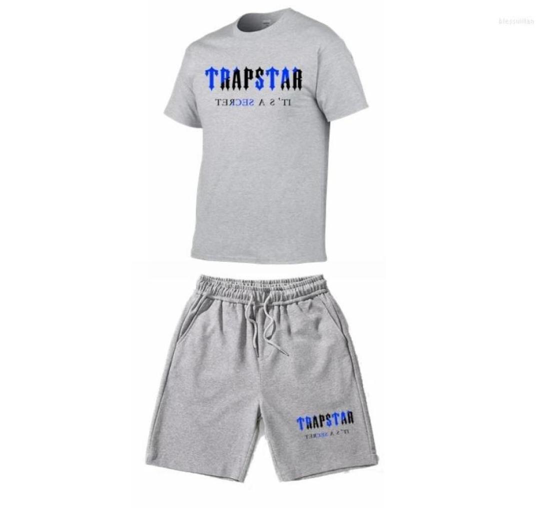 

Men039s Hoodies Sweatshirts TRAPSTAR Tracksuit Set Men T Shirt Shorts Sets Summer Sportswear Jogging Pants Streetwear Harajuk3486709, Brown