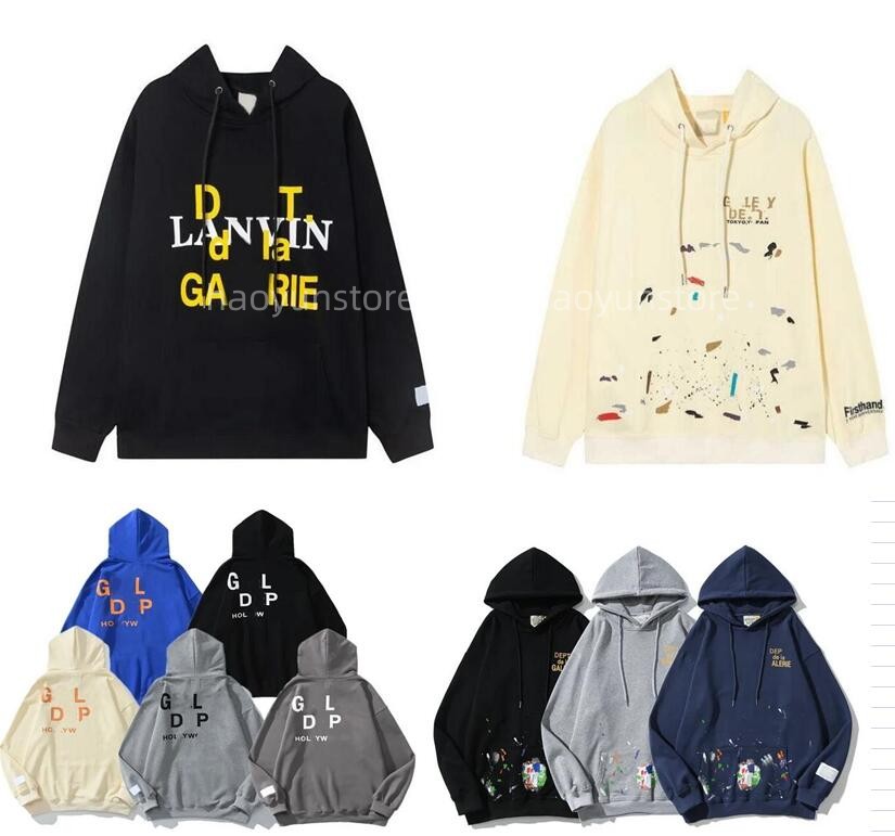 

Men's Hoodies Sweatshirts Hoodie Designer Galleryes depts Gary Painted Graffiti Used Letters Printed Loose Casual Fashion Men and Women Designer Graffiti Hoody, Cus1