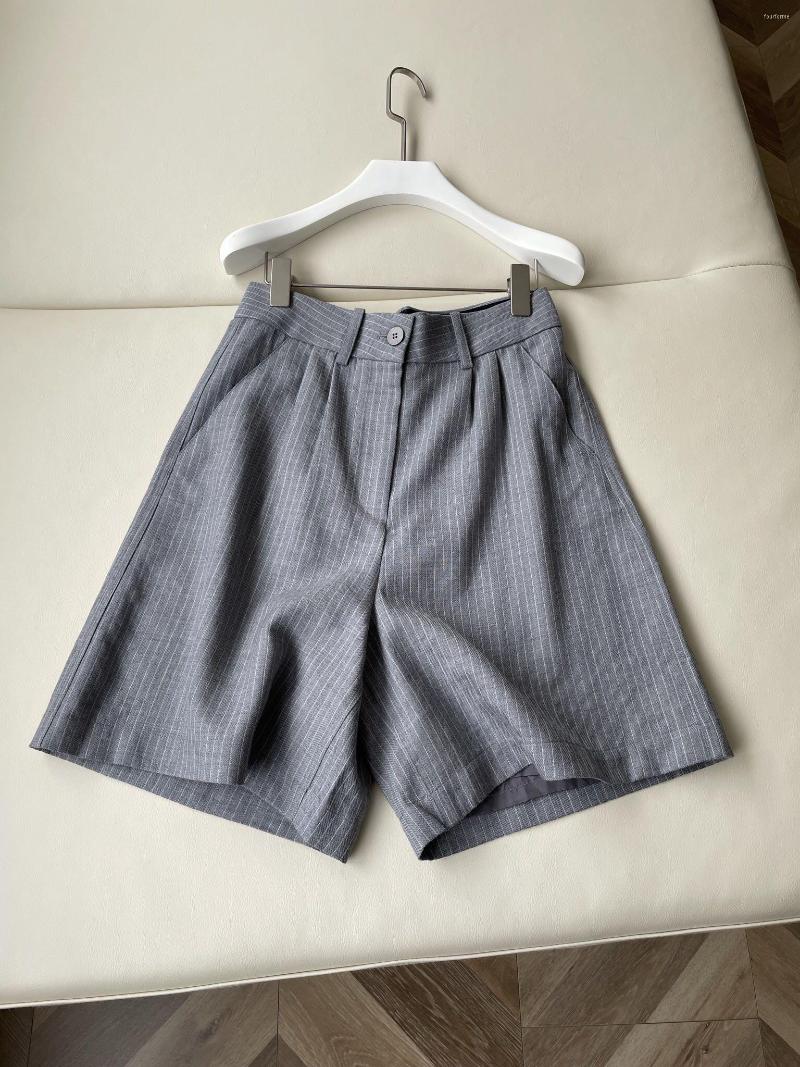 

Women' Shorts 2023 Womens Fashion Loose Casual Striped Straight Wool 0401