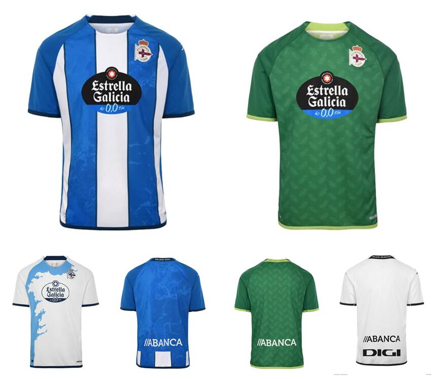 

22 23 Deportivo La Coruna Soccer Jerseys Mens Coruna ALEX B. QUILES MARIO S.Home SANTAMARIA Blue White Away 3rd Football Shirt Short Sleeve Uniforms