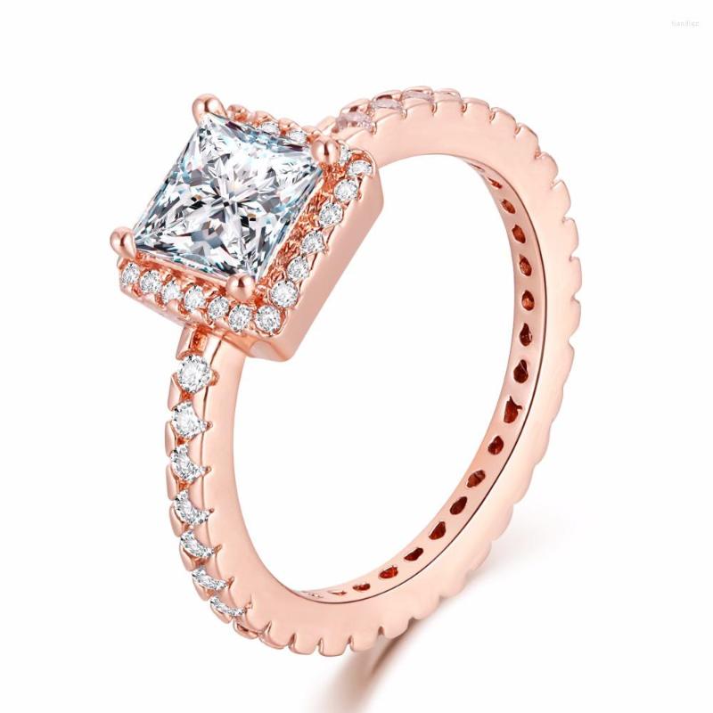 

Cluster Rings Timeless Elegance Fashion Silver 925 Jewelry Rose Golden For Women Crystal Stones