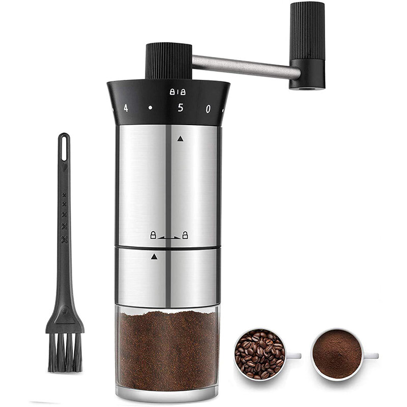 

Stainless Steel Manual Coffee Grinder Washable Portable Coffee Bean Grinder