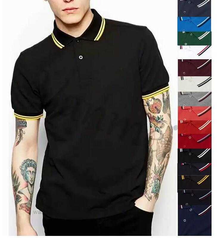 

High Quality Classic Polo English Cotton Short Sleeve Designer Brand Summer Tennis 12 Colors Fred Perry Yhcf