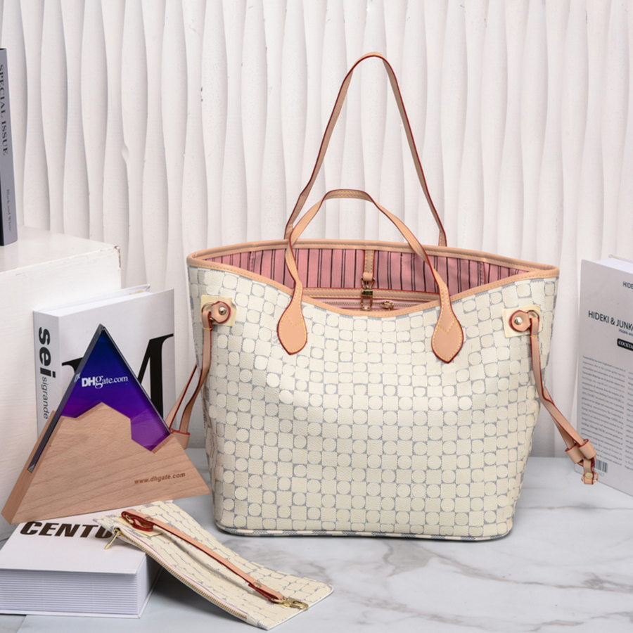 

Luxurys Designers Bags women handbags ladies designer Messenger composite bag lady clutch bag shoulder tote female purse wallet MM size 07, #6 white grid + pink inner -32cm
