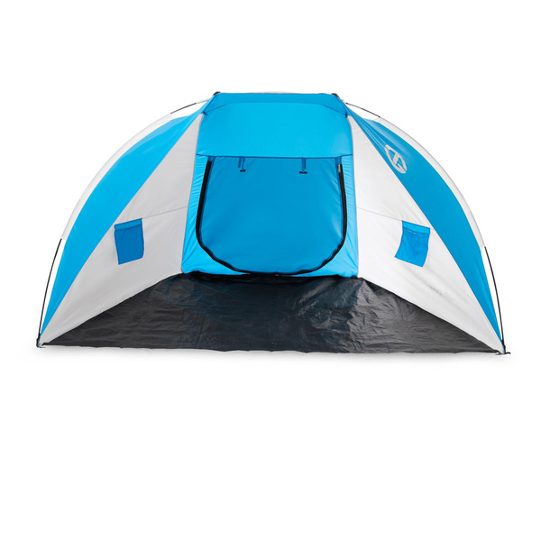 Cruz Bay Summer Sun Shelter and Beach Shade Tent Canopy, Blue and White-image-864059320