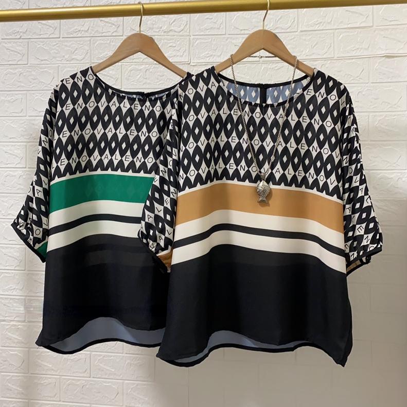 

Women's Blouses Bat Sleeve Women's Lady Loose Chiffon Pullovers Femme Short Tops