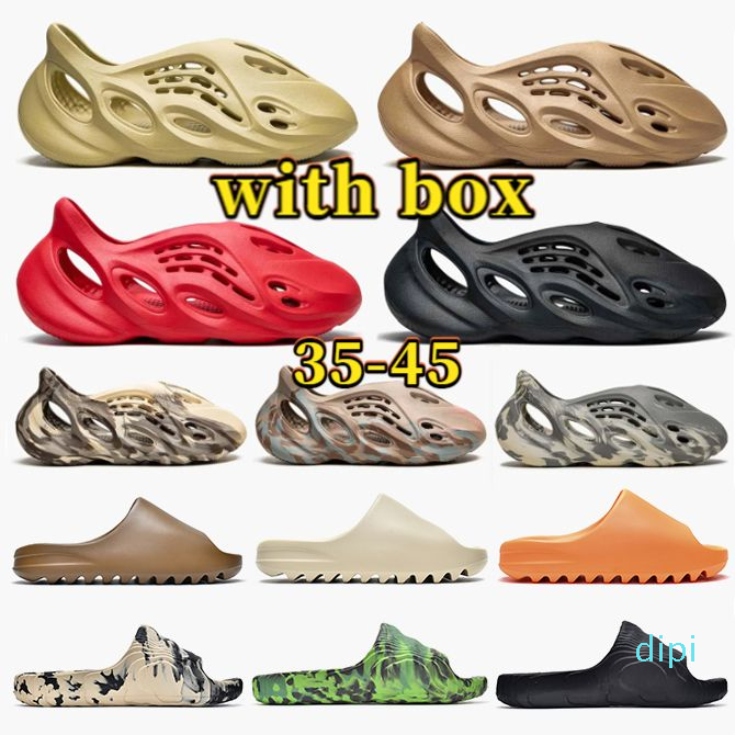 

Slide Foam Runner Designer Slippers Men Sandals Triple Black White Resin Pattern Slippers Women Slide Slider Slippers Slider Quality Slider MX Size 36-48