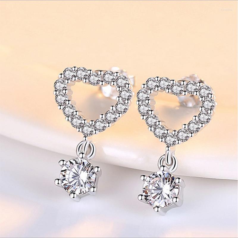 

Stud Earrings Genuine Love Hook Eardrop For Women Korean Fashion Jewelry