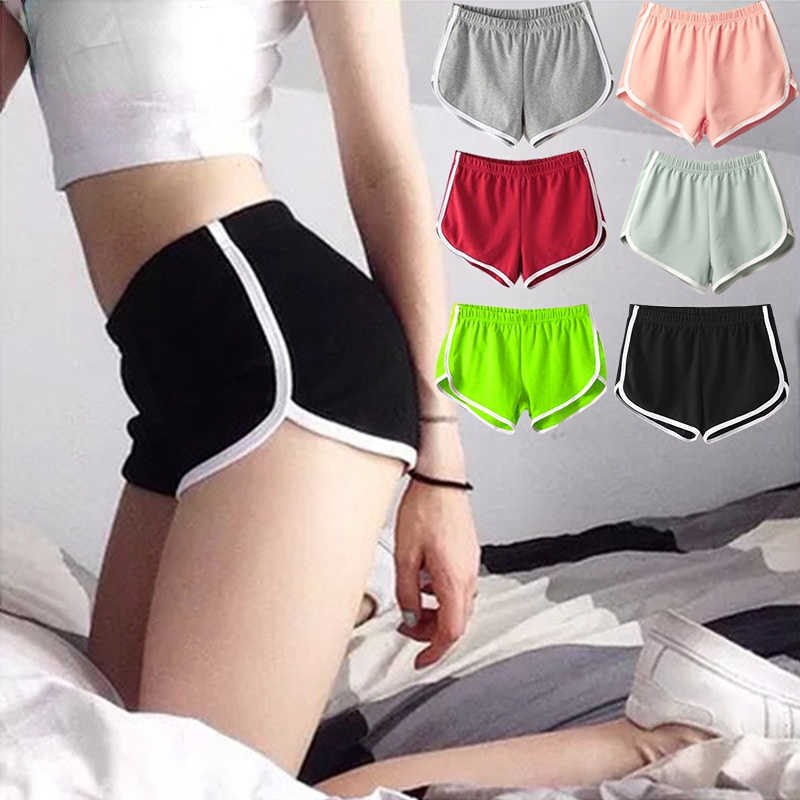 

Women's Shorts Sports Shorts Women Summer New Candy Color Anti Emptied Skinny Shorts Casual Lady Elastic Waist Beach Correndo Short Pants AA230508, Pink