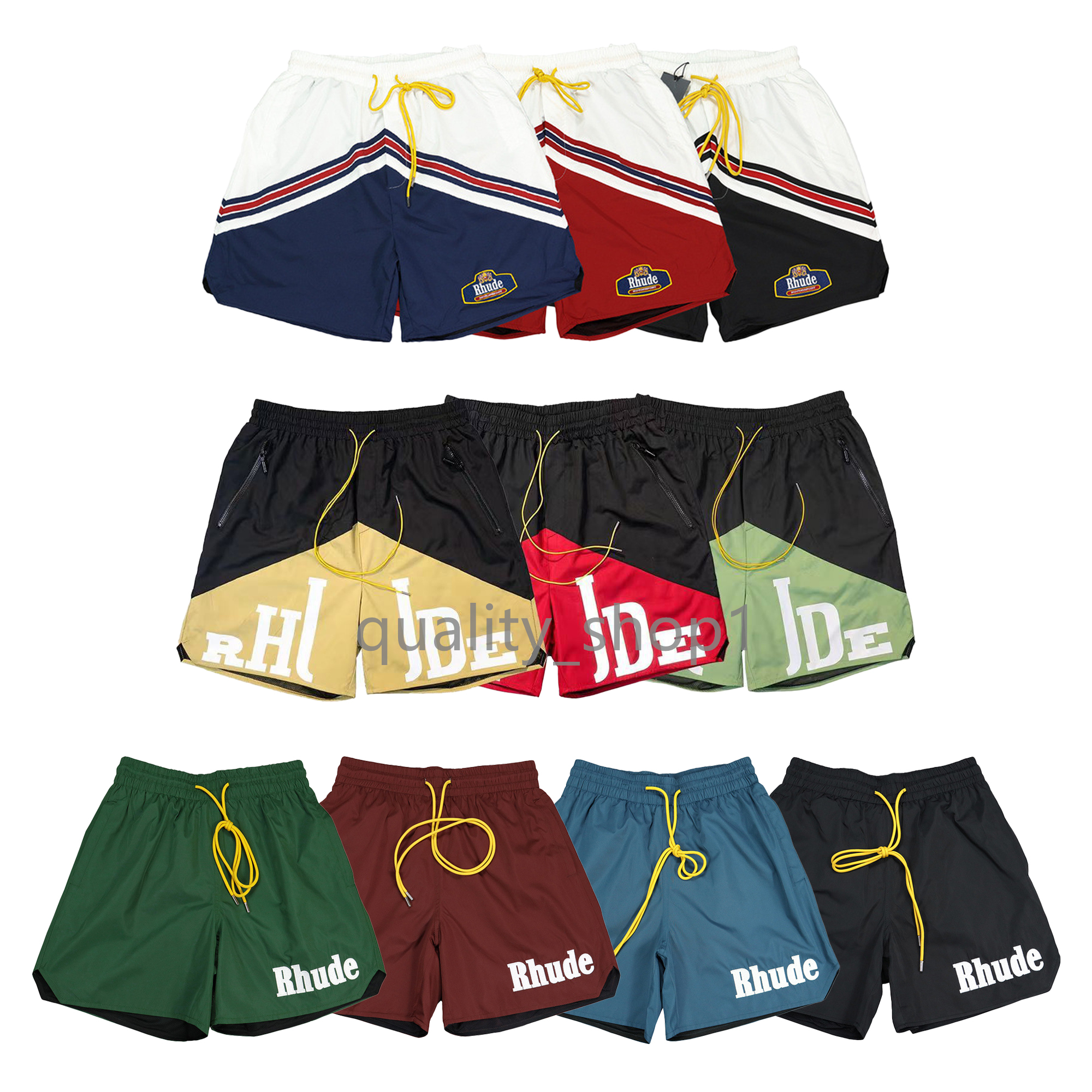 

Designer RHUDE brand Men's Shorts Fashion Beach Pants Sports Fitness Luxury High Street Women Men's Shorts Summer Casual Versatile Quick Dry Breathable Short Pants