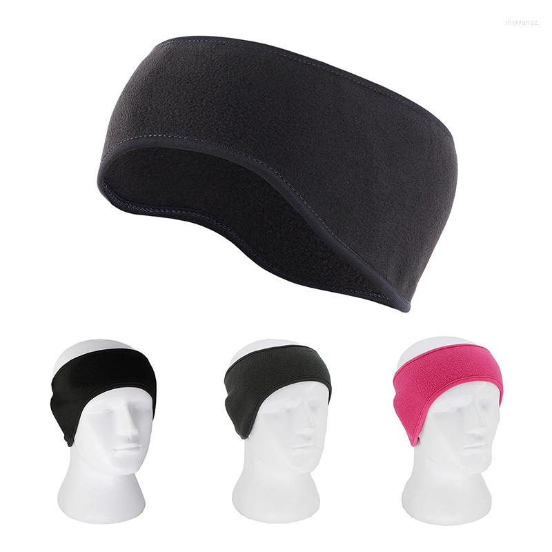 

Racing Jackets Fleece Fabric Ear Warmer Headband Winter Sweatband Running Men Women Outdoor Skiing Sports Headscarf, Black