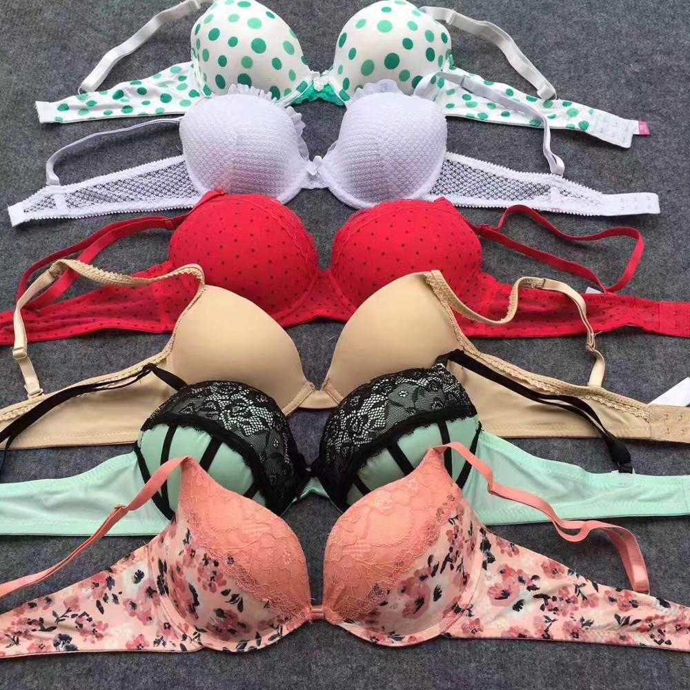 

Women's Bra Mix Designs Colors Assorted Size 32-42 Very Cheap Padded Wholesale Bras, Abc mix;not same as photo