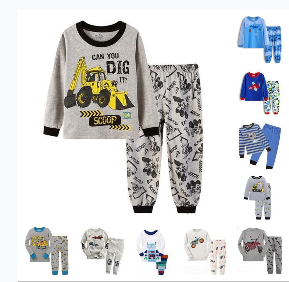 

Pajamas Digger Baby Boy Pajamas Clothes Suits Long Sleeve Cotton Children T-Shirts Trouser Pyjamas Set Kid Sleepwear 2 3 4 5 6 7 Years 230509, Style 40